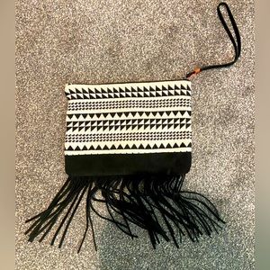 Fringe Hobo American Eagle wristlet